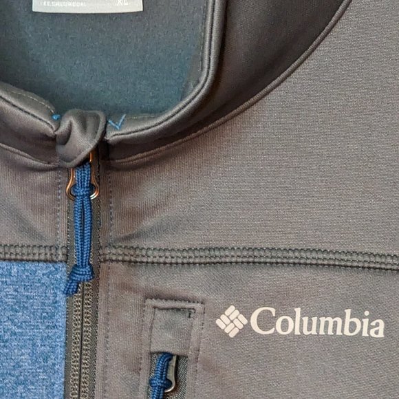 Columbia Mens Pullover Blue Grey XL - Picture 3 of 4